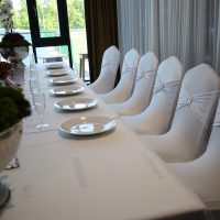 Table and chairs ready for a wedding